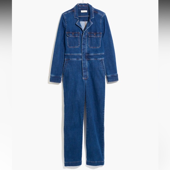 Madewell Denim Slim Coverall Jumpsuit in Stanwick Wash - Picture 5 of 9